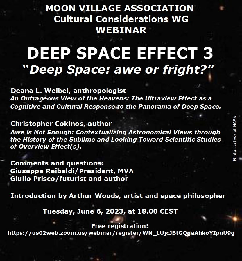 Watch the Cultural WG webinar – Deep Space effect 3: Awe Or Fright?